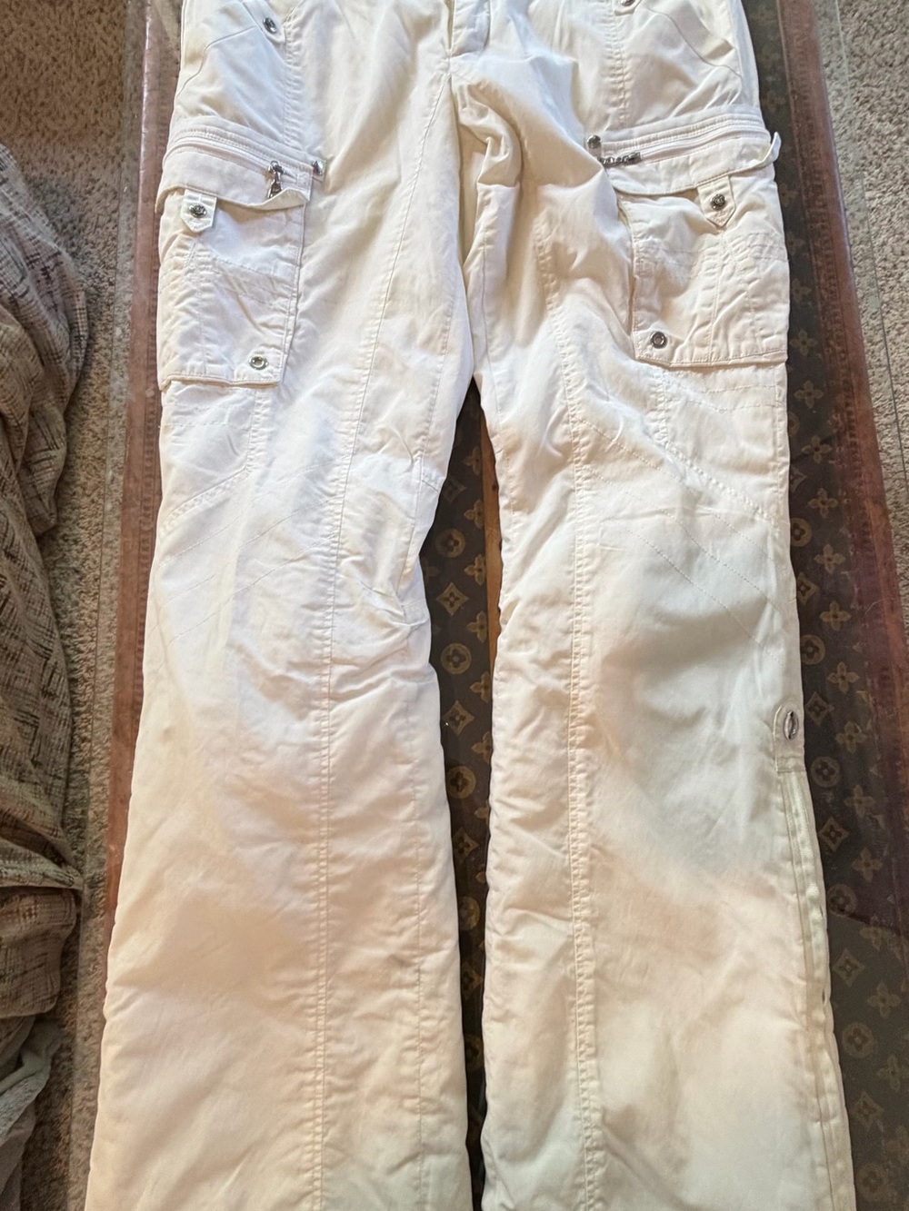 Bogner White Cargo ski pants